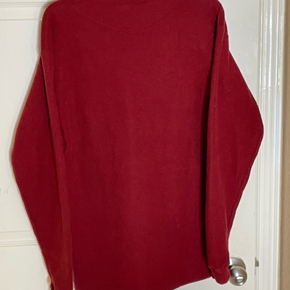 PRANA Mens Crimson Red 1/4 Zip Pullover Fleece Lined Long Sleeve Sweater MEDIUM  - Picture 11 of 11